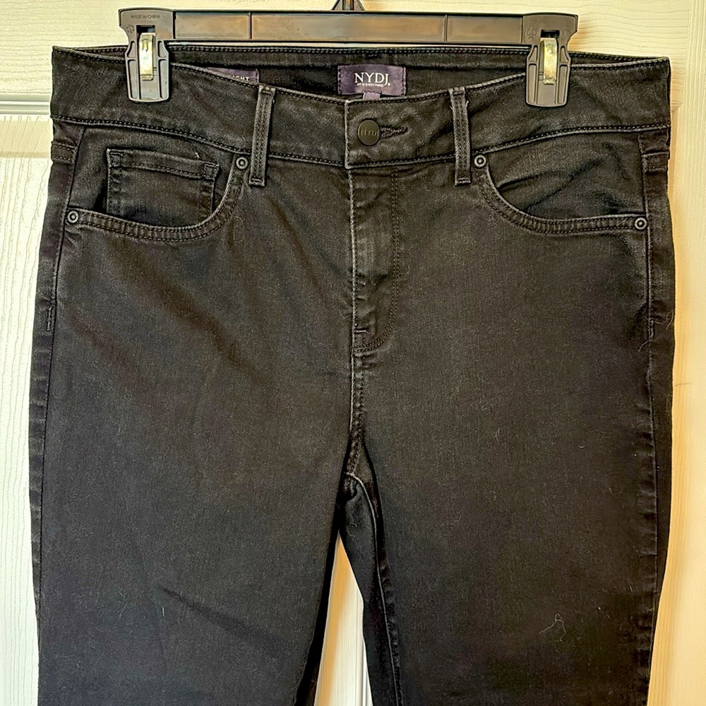NYDJ Classic Marilyn Straight Cut Women's Black Jeans Size 10